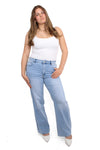 ''PLUSSIZE'' WIDE LEG JEANS 8049-2 - DENIM