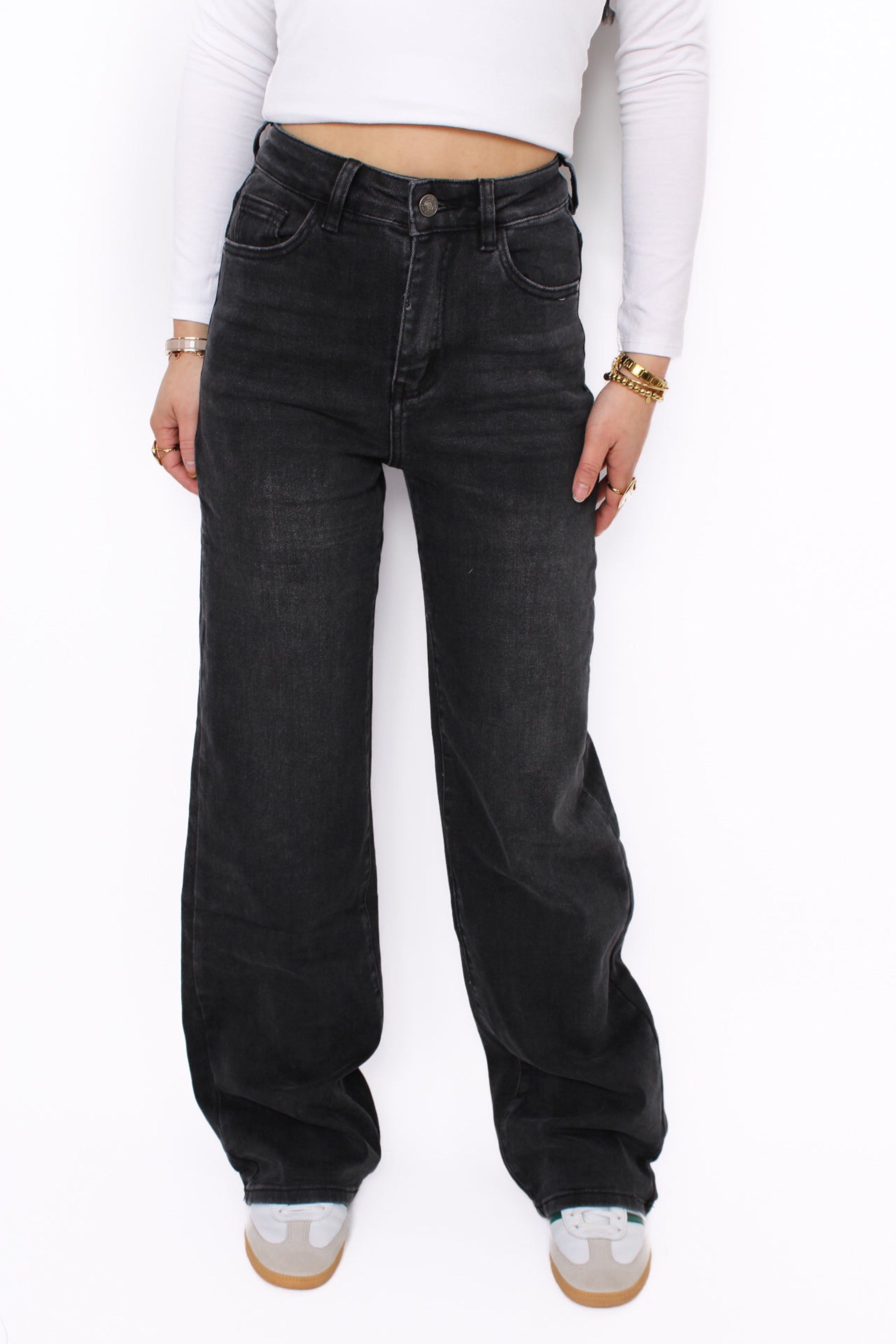 GOODIES WIDE LEG JEANS 2523 - ANTRACITE