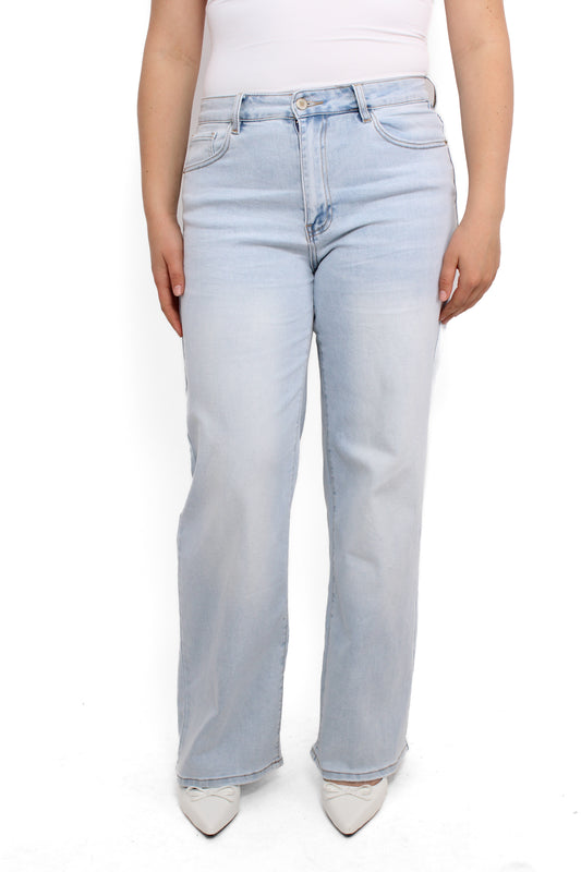 ''PLUSSIZE'' WIDE LEG JEANS 8049-1 - LIGHT DENIM