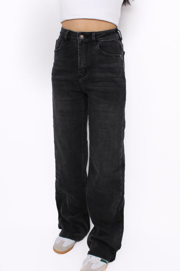 WIDE LEG JEANS 876-17 - ANTHRACITE