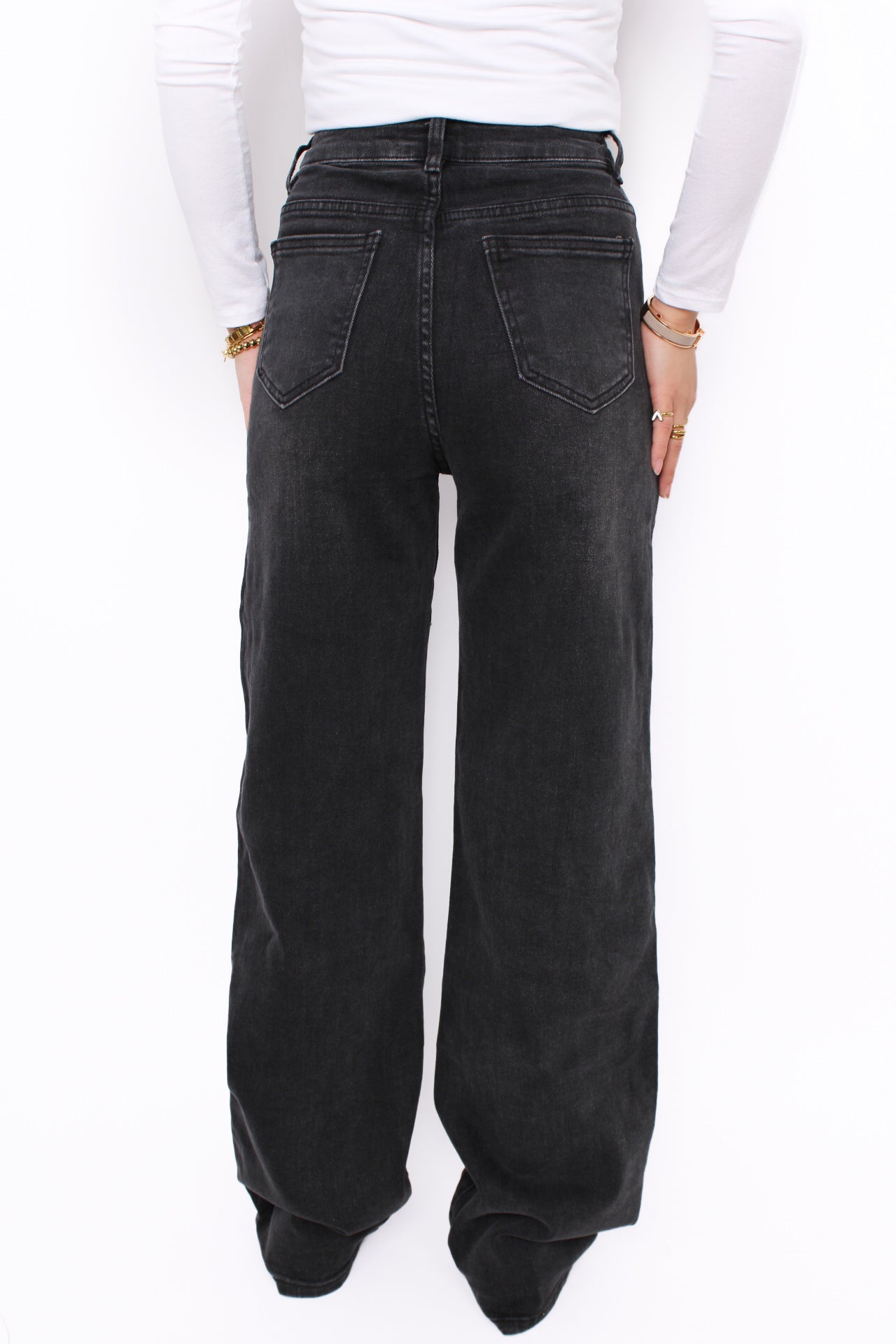 GOODIES WIDE LEG JEANS 2523 - ANTRACITE