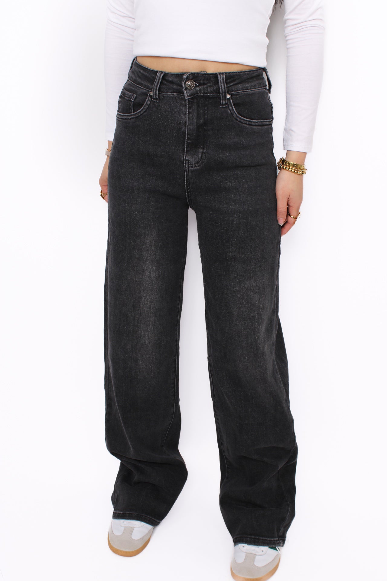 GOODIES WIDE LEG JEANS 2523 - ANTRACITE