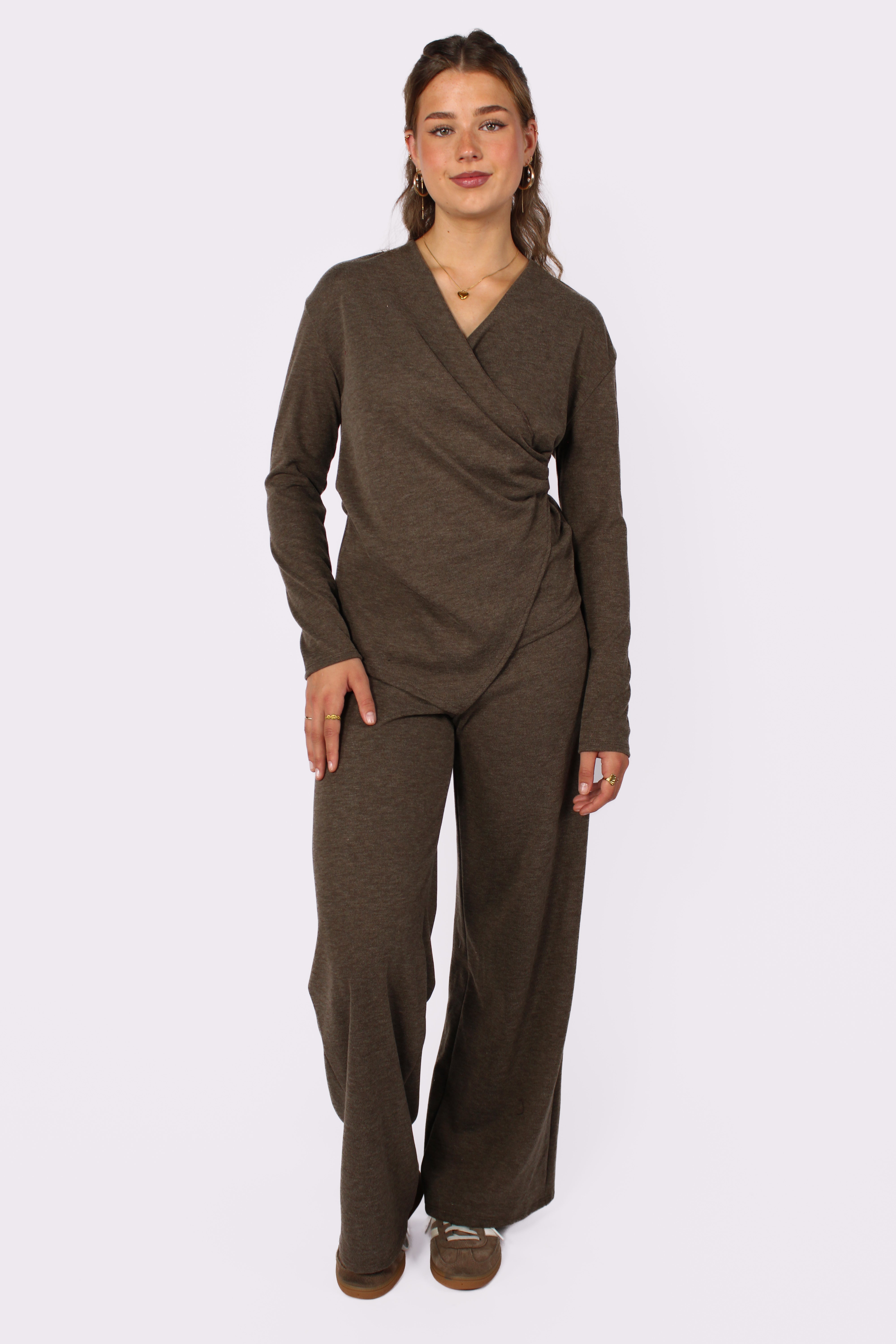 COMFY CHIC SET LONG SLEEVE - BROWN