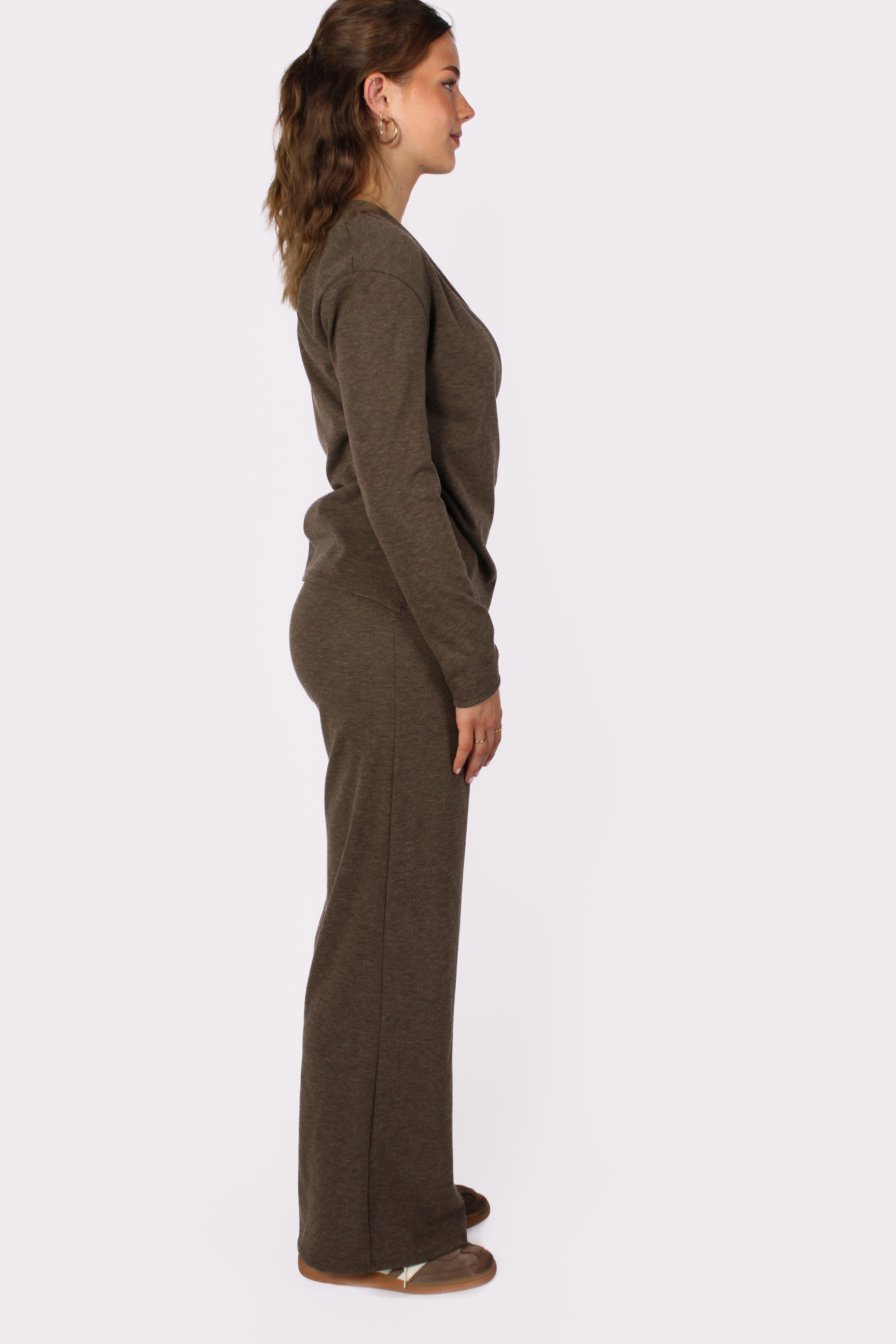 COMFY CHIC SET LONG SLEEVE - BROWN