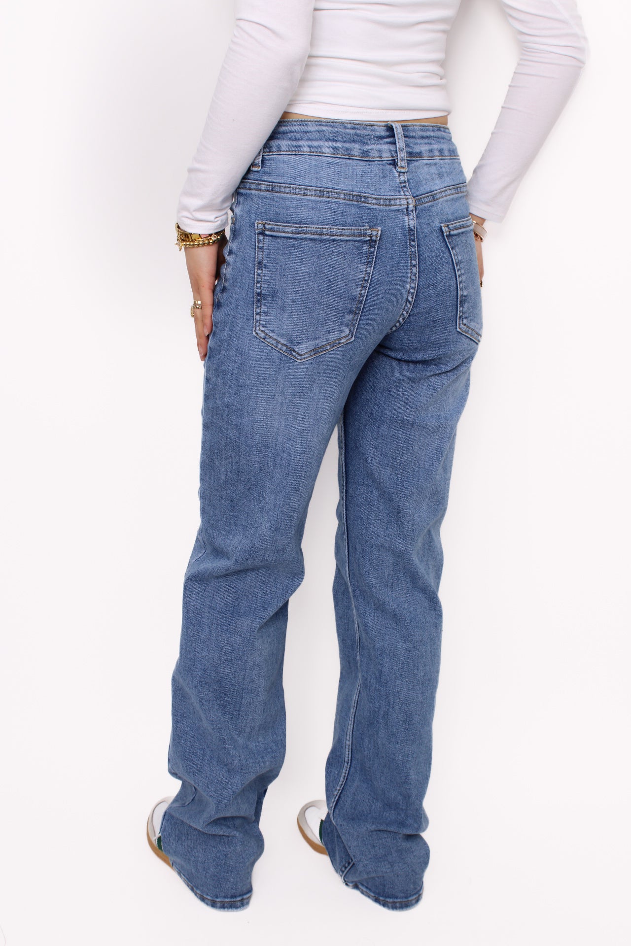 WIDE LEG LOW WAIST JEANS 981-7 - DENIM