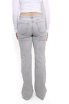 ''TALL'' WIDE LEG MID WAIST JEANS 3152 - LIGHT GREY