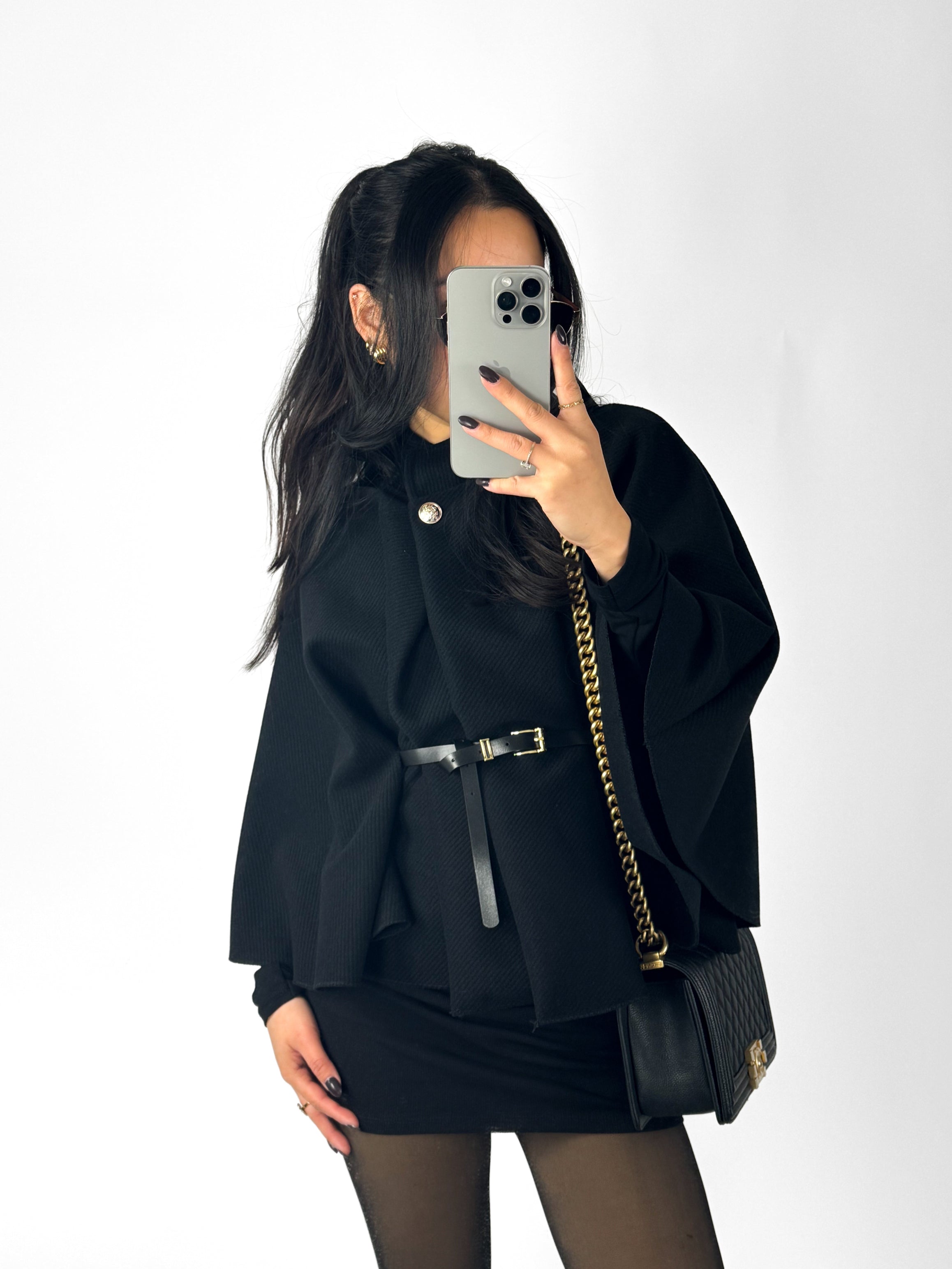 PONCHO - BLACK