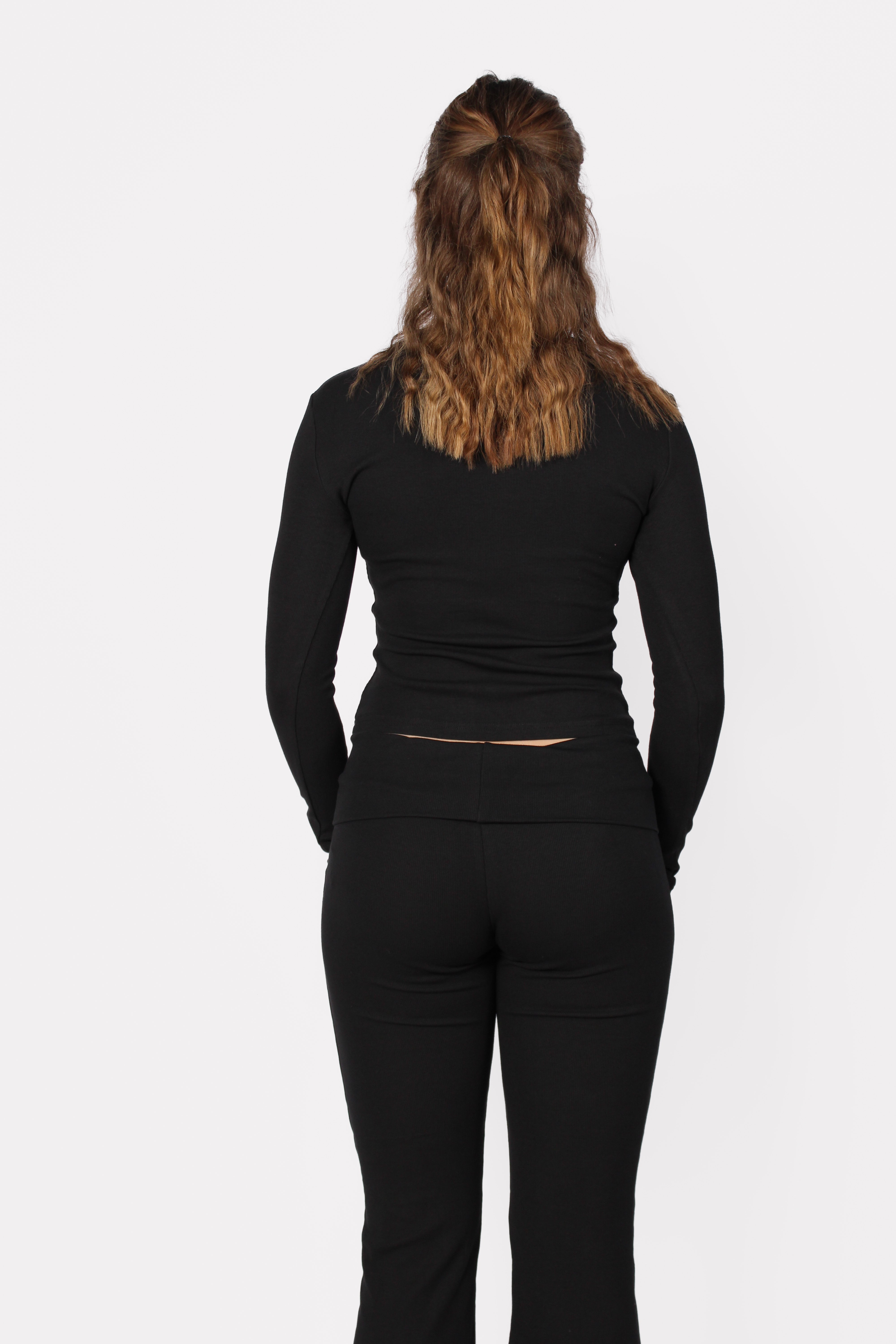 RIBBED TOP - BLACK