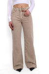 ''TALL'' WIDE LEG JEANS 9136 - SAND BEIGE