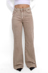 ''TALL'' WIDE LEG JEANS 9136 - SAND BEIGE