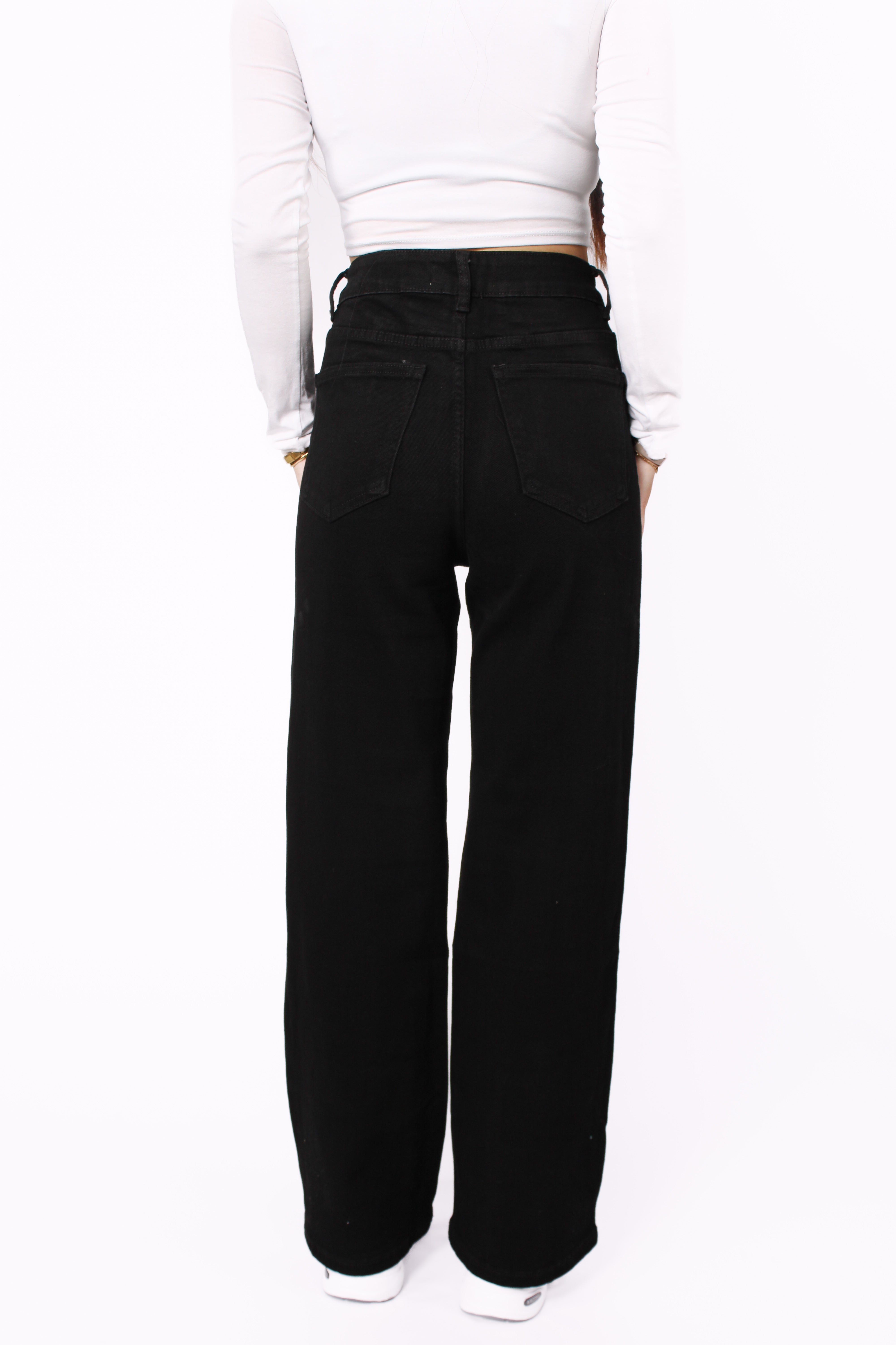 ''PETITE'' WIDE LEG JEANS 6742-12- BLACK