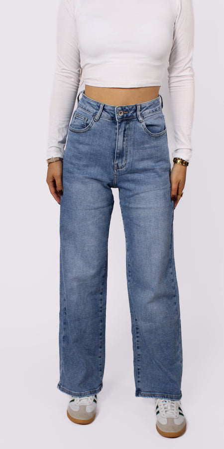 ''PETITE'' WIDE LEG JEANS 6742-11- DENIM