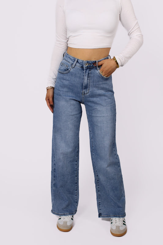 ''PETITE'' WIDE LEG JEANS 6742-11- DENIM