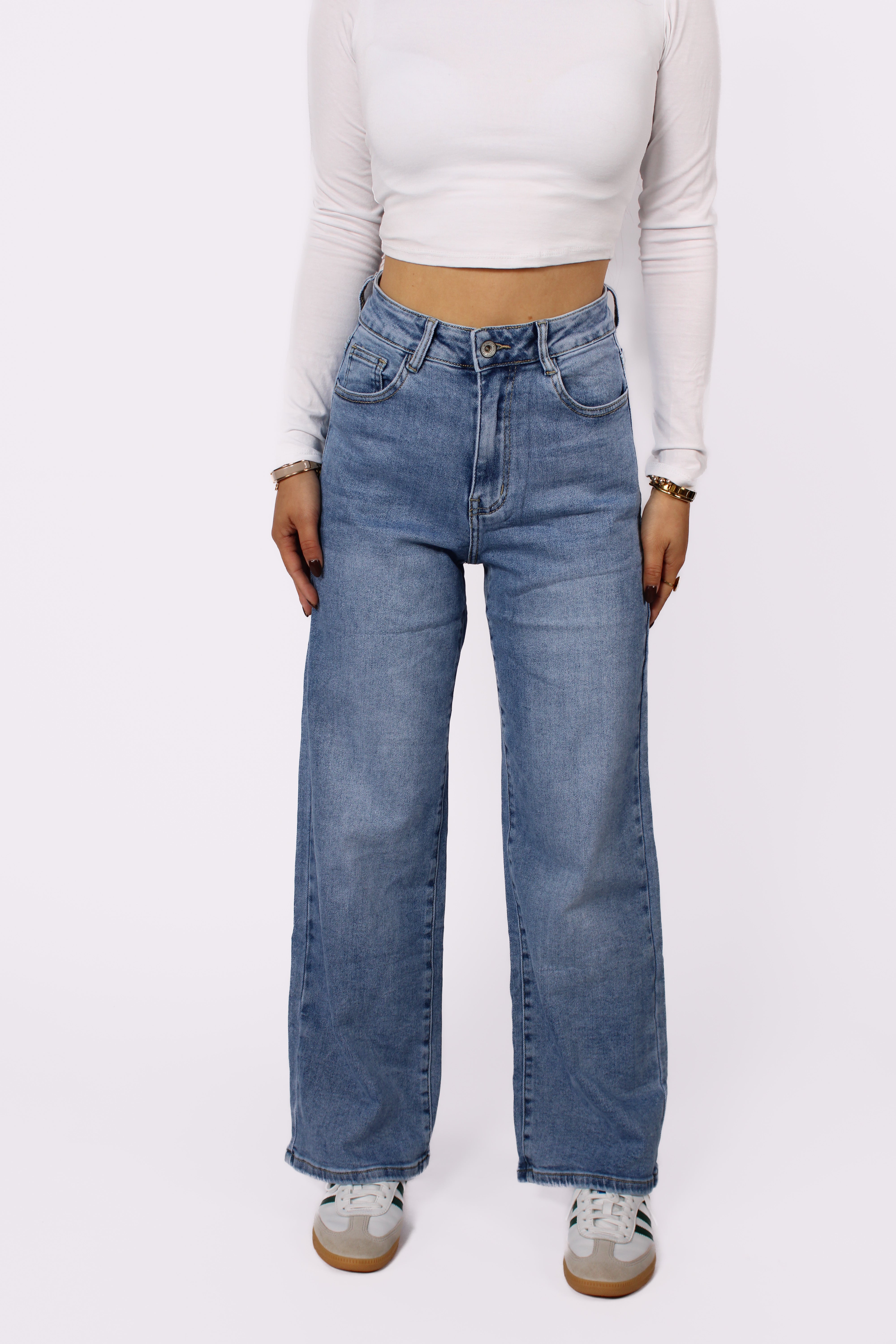 ''PETITE'' WIDE LEG JEANS 6742-11- DENIM