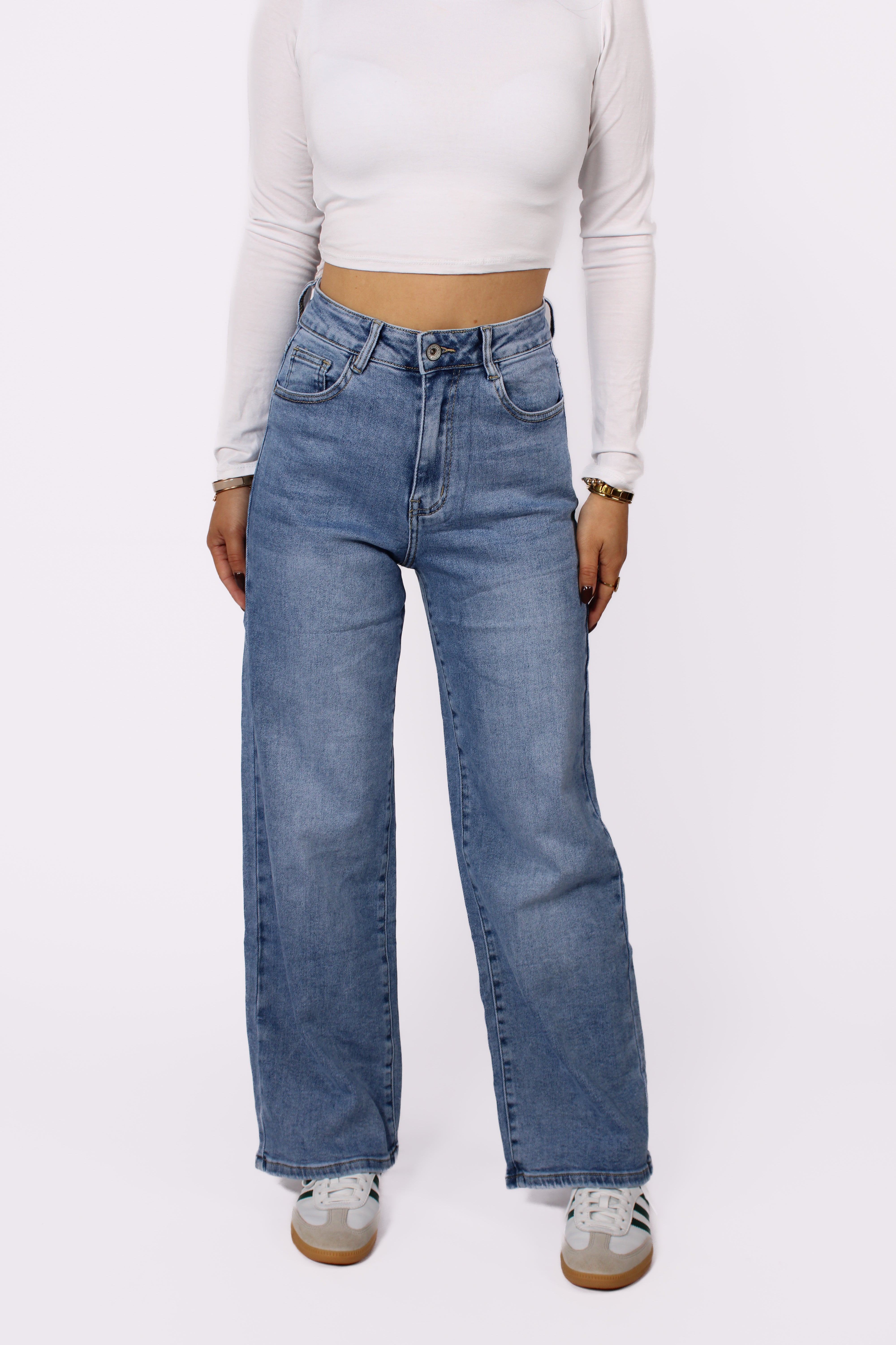 ''PETITE'' WIDE LEG JEANS 6742-11- DENIM