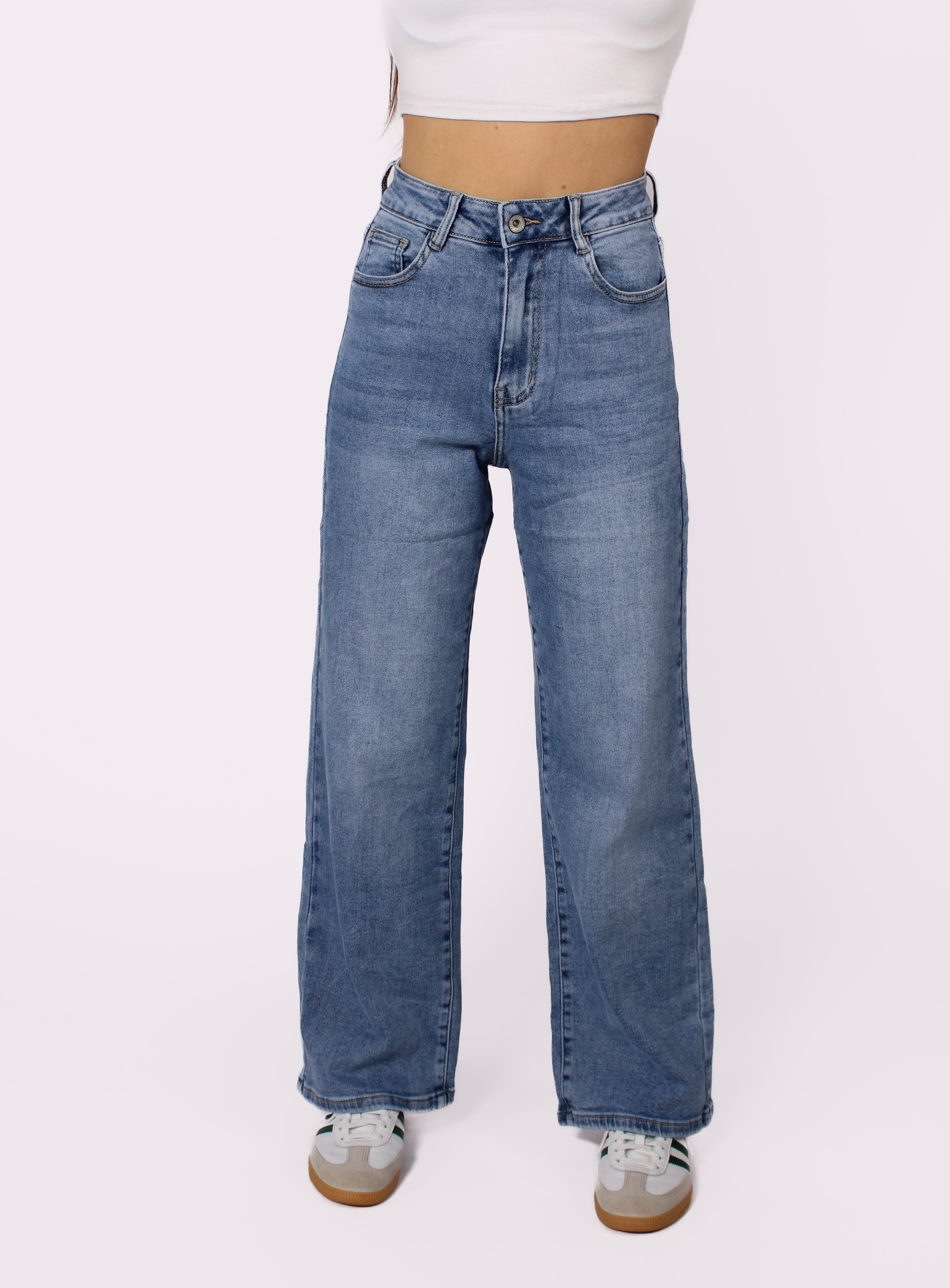 ''PETITE'' WIDE LEG JEANS 6742-11- DENIM