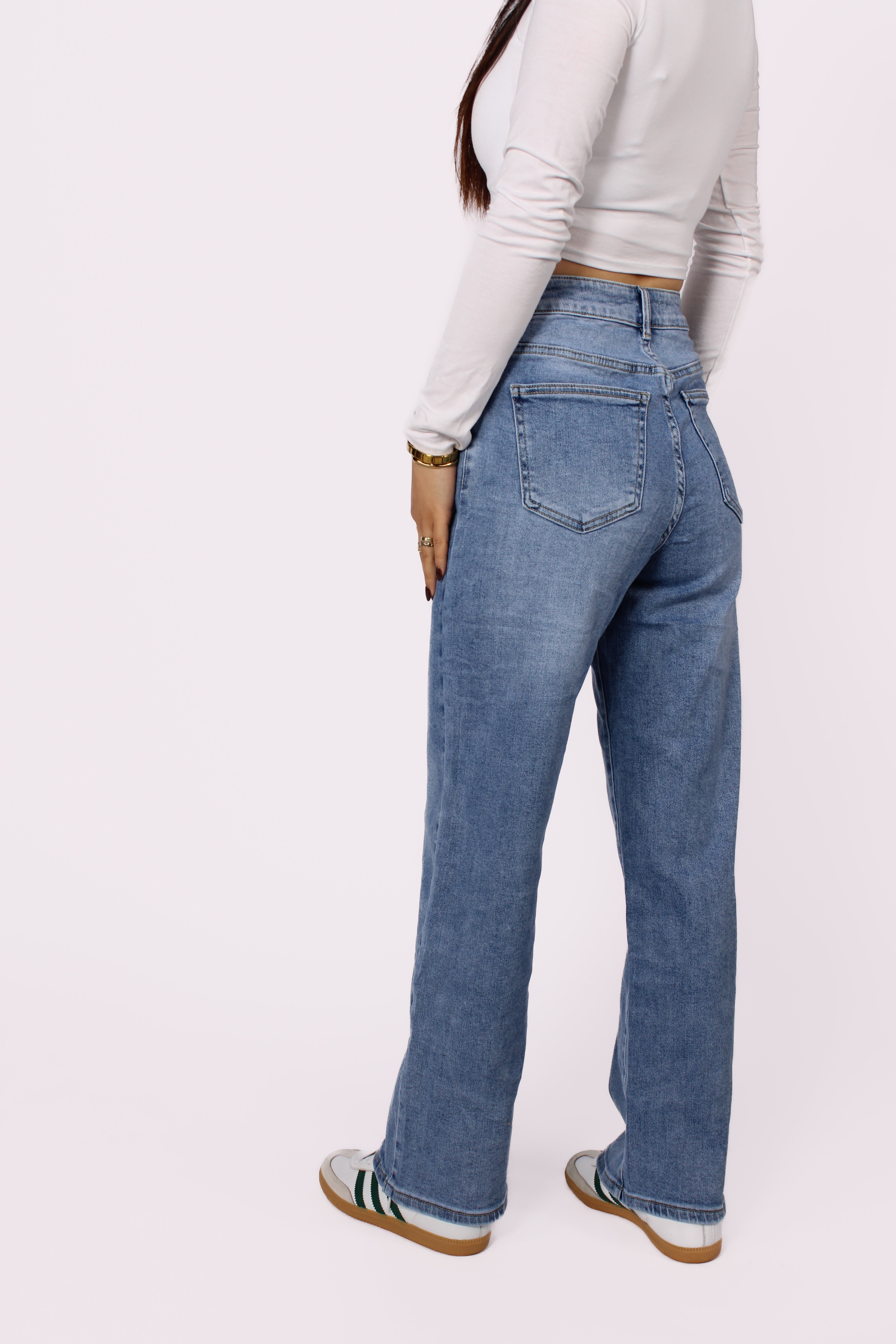 ''PETITE'' WIDE LEG JEANS 6742-11- DENIM