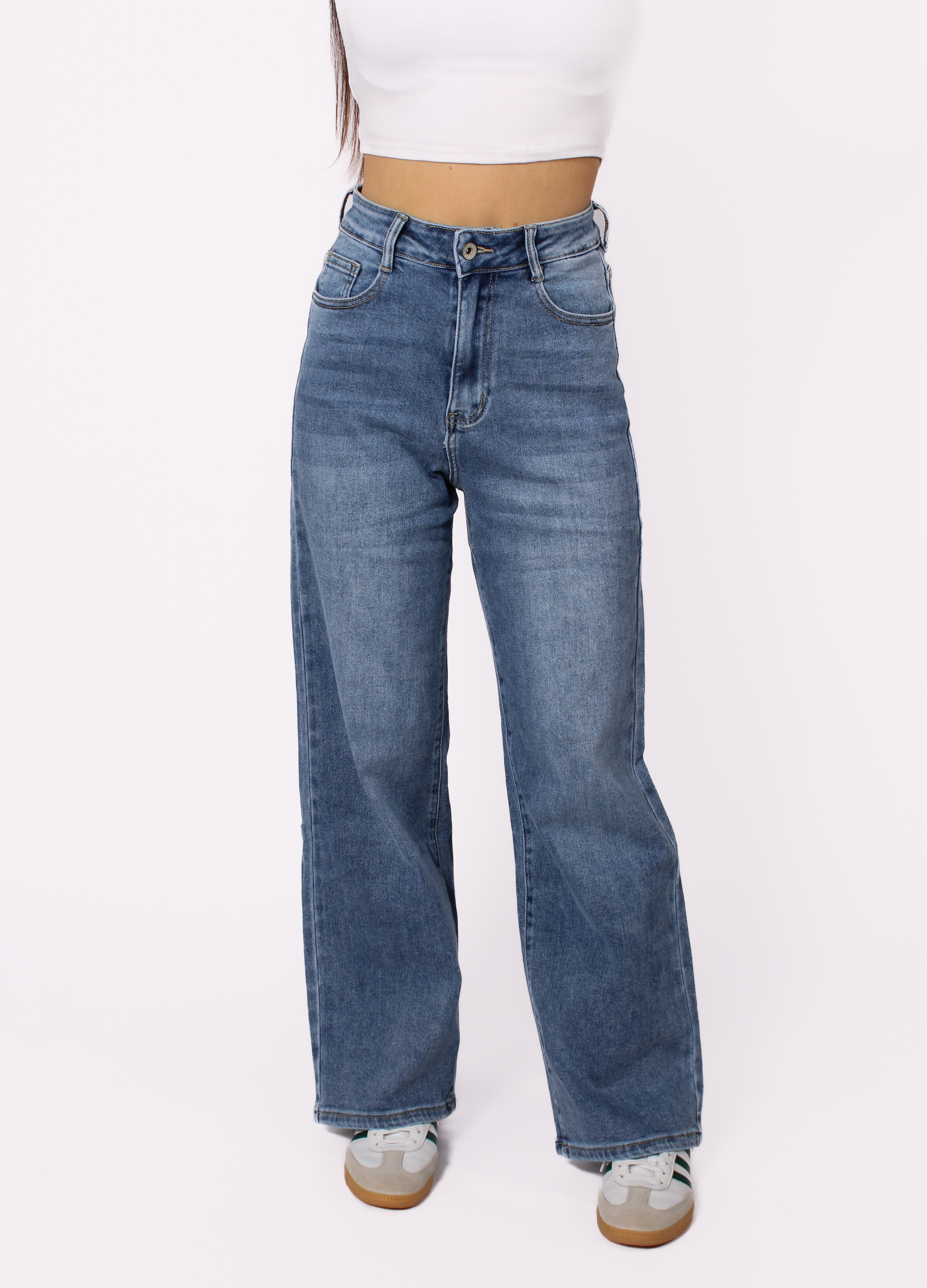 ''PETITE'' WIDE LEG JEANS 6742-1 - DENIM