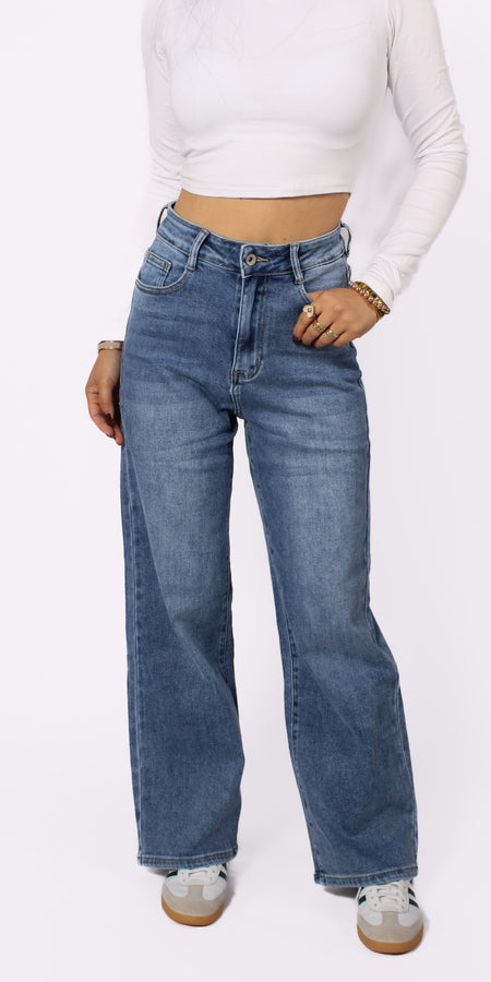 ''PETITE'' WIDE LEG JEANS 6742-1 - DENIM