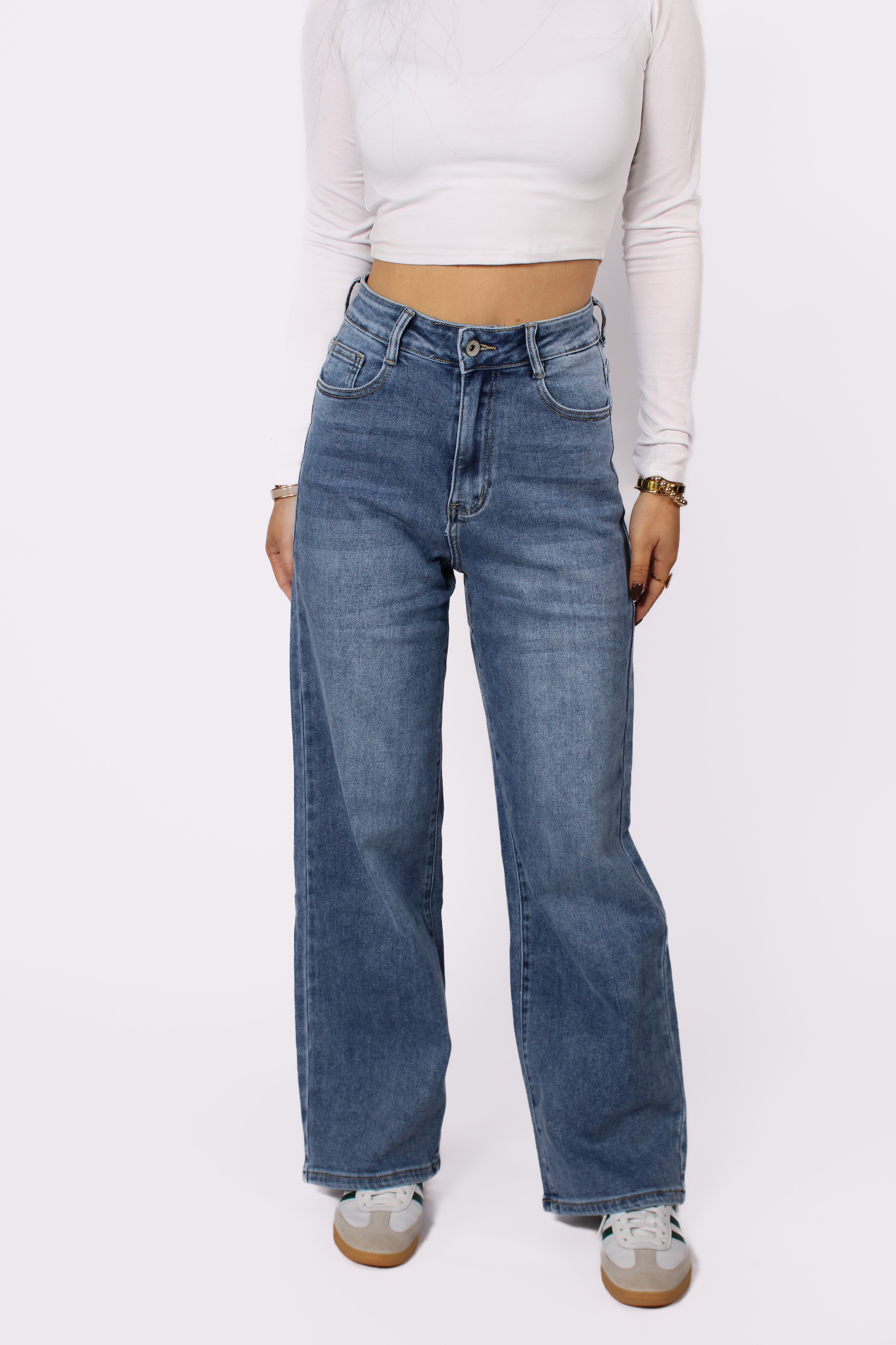 ''PETITE'' WIDE LEG JEANS 6742-1 - DENIM