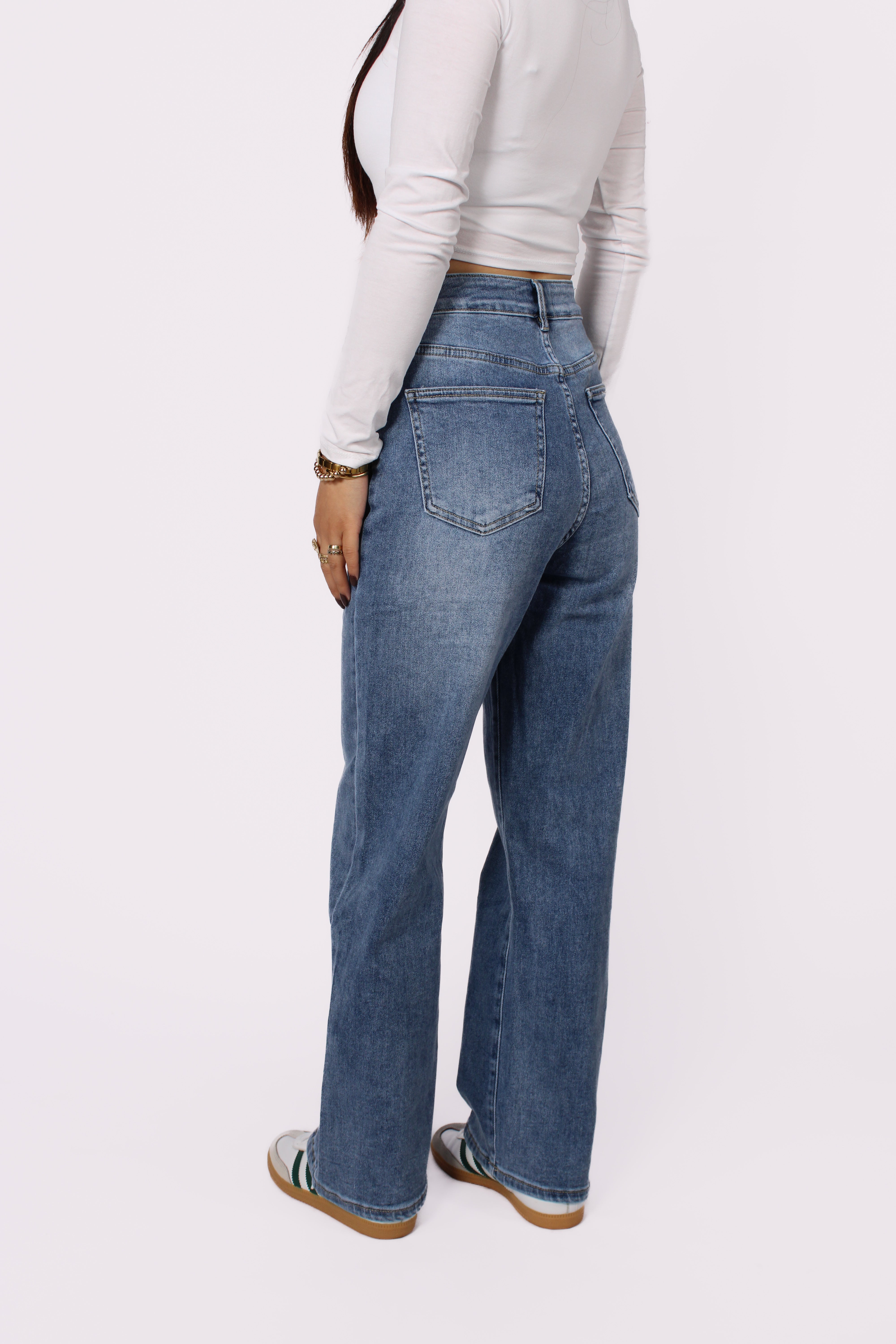 ''PETITE'' WIDE LEG JEANS 6742-1 - DENIM