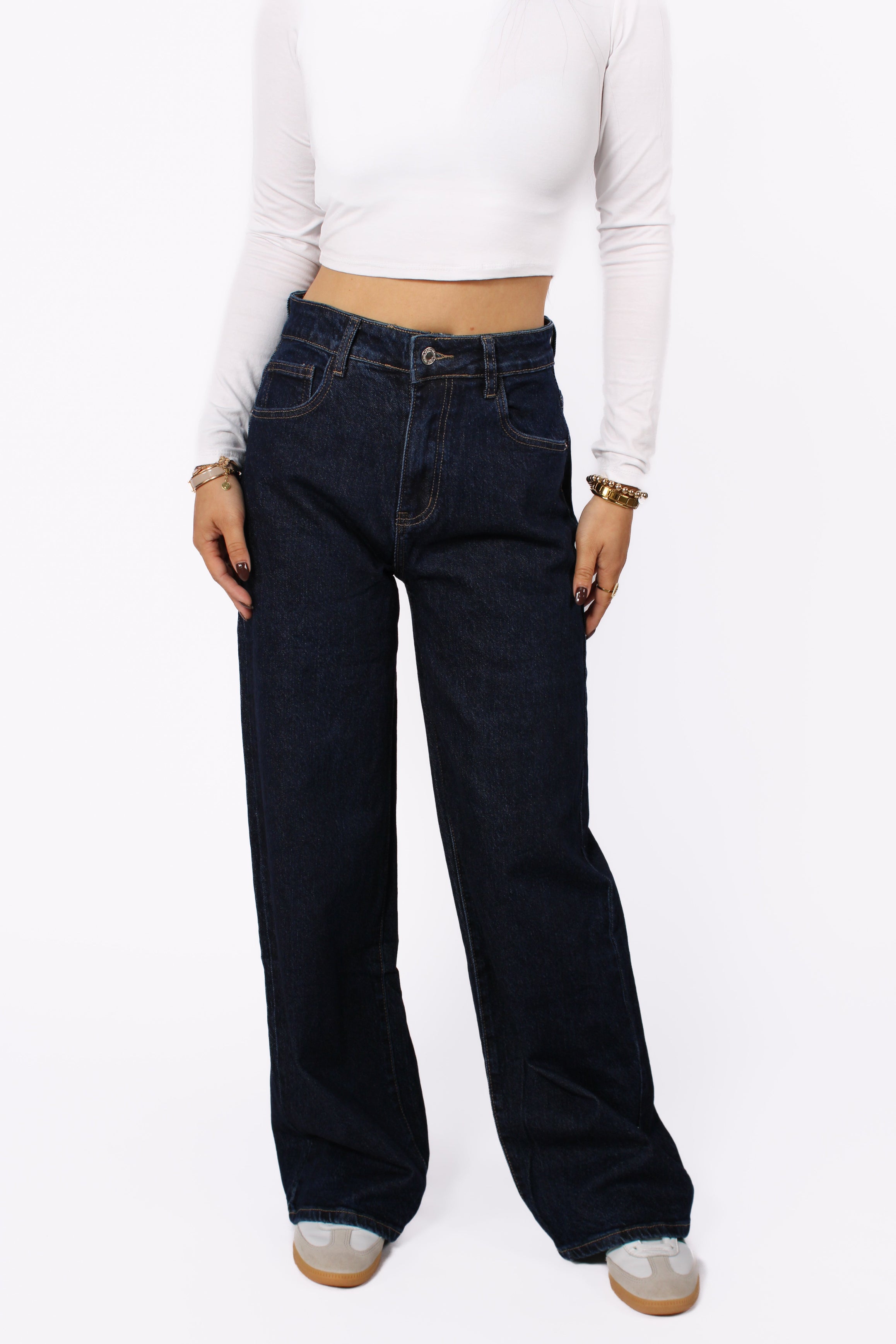 WIDE LEG JEANS 876-22 - DARK DENIM
