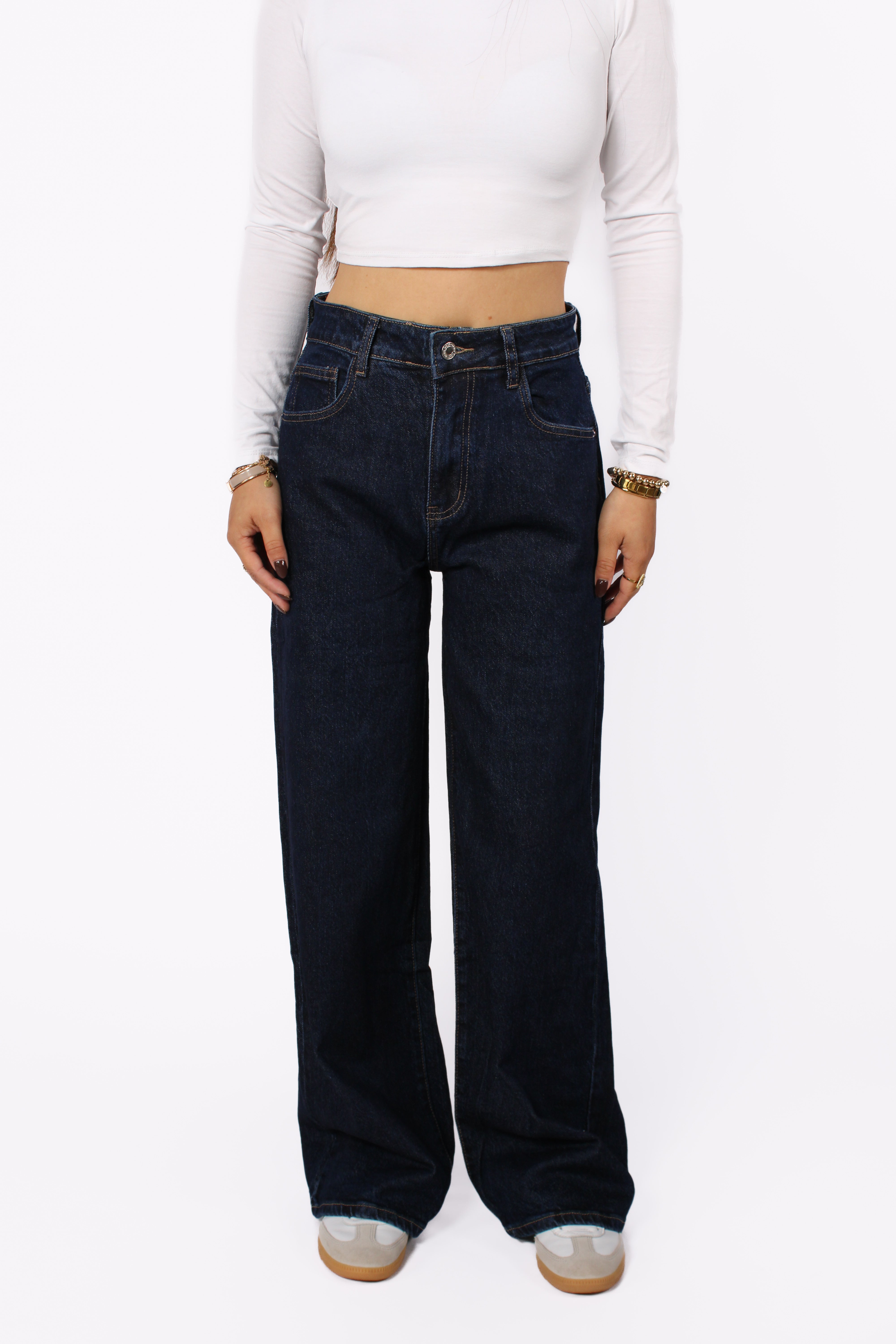WIDE LEG JEANS 876-22 - DARK DENIM