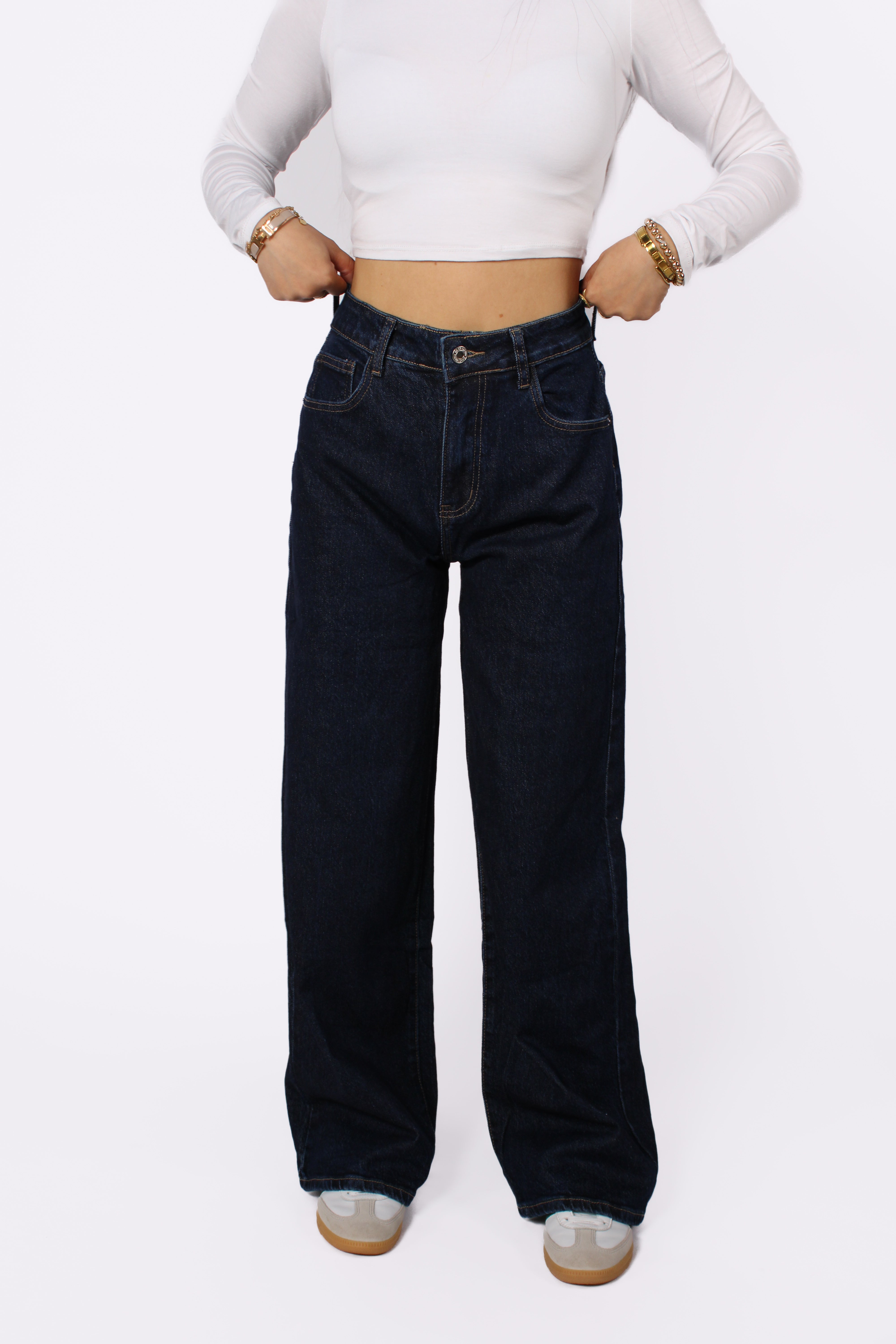 WIDE LEG JEANS 876-22 - DARK DENIM