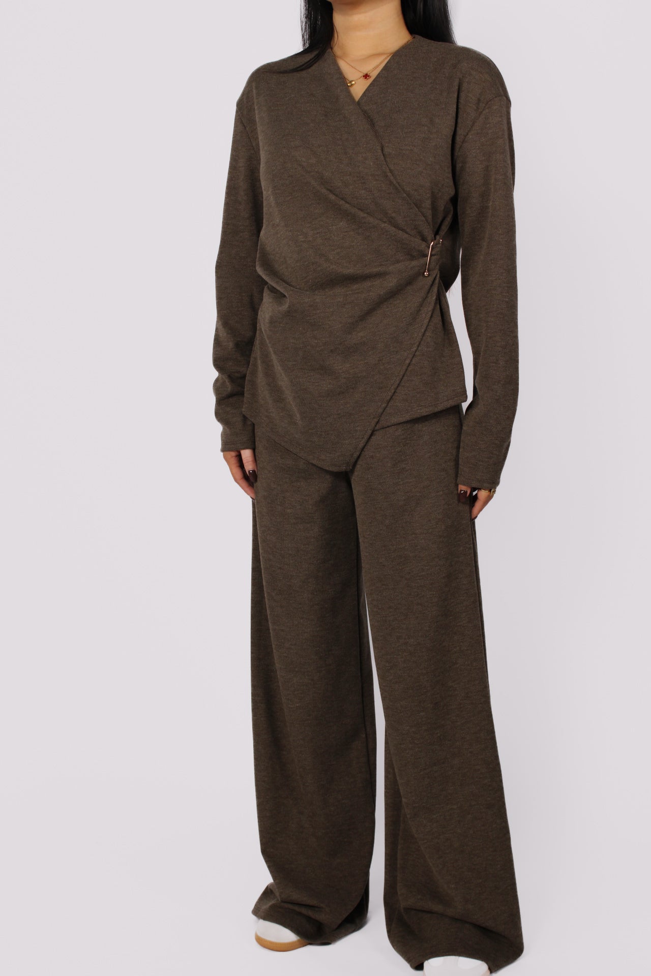 COMFY CHIC SET LONG SLEEVE - BROWN