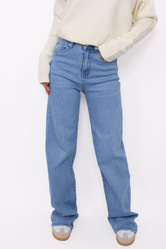 SECOND CHANCE GOODIES WIDE LEG JEANS 2703 - DENIM