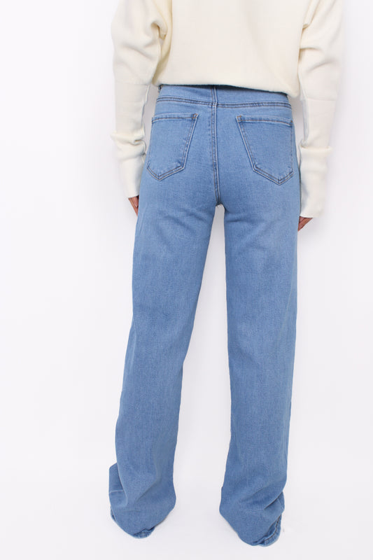 SECOND CHANCE GOODIES WIDE LEG JEANS 2703 - DENIM