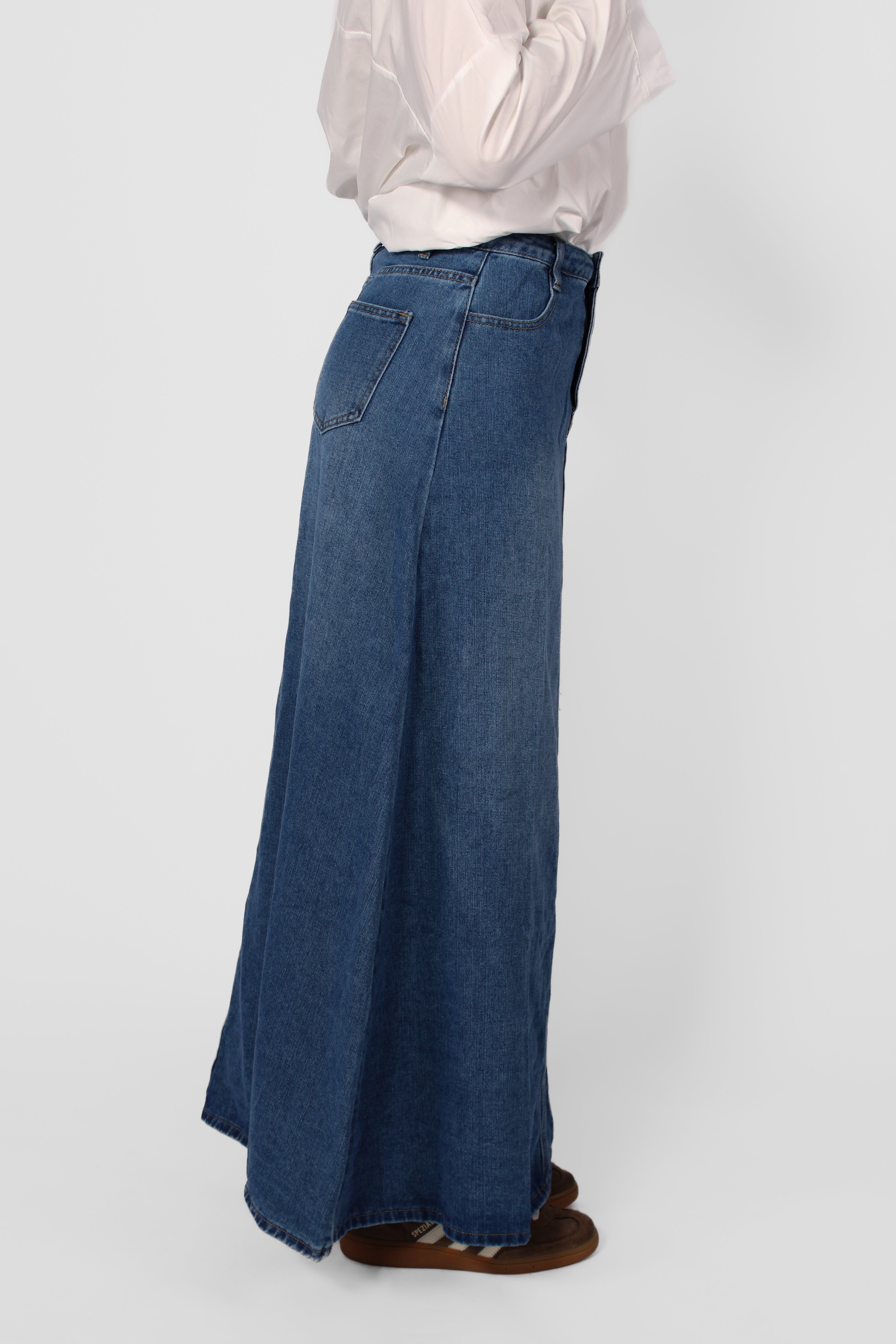 MAYA SKIRT - MID DENIM