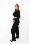 ''PLUSSIZE'' WIDE LEG JEANS 871-3 - BLACK
