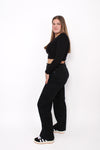 ''PLUSSIZE'' WIDE LEG JEANS 871-3 - BLACK