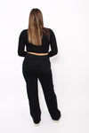 ''PLUSSIZE'' WIDE LEG JEANS 871-3 - BLACK
