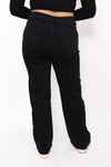 ''PLUSSIZE'' WIDE LEG JEANS 871-3 - BLACK