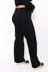 ''PLUSSIZE'' WIDE LEG JEANS 871-3 - BLACK