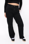 ''PLUSSIZE'' WIDE LEG JEANS 871-3 - BLACK
