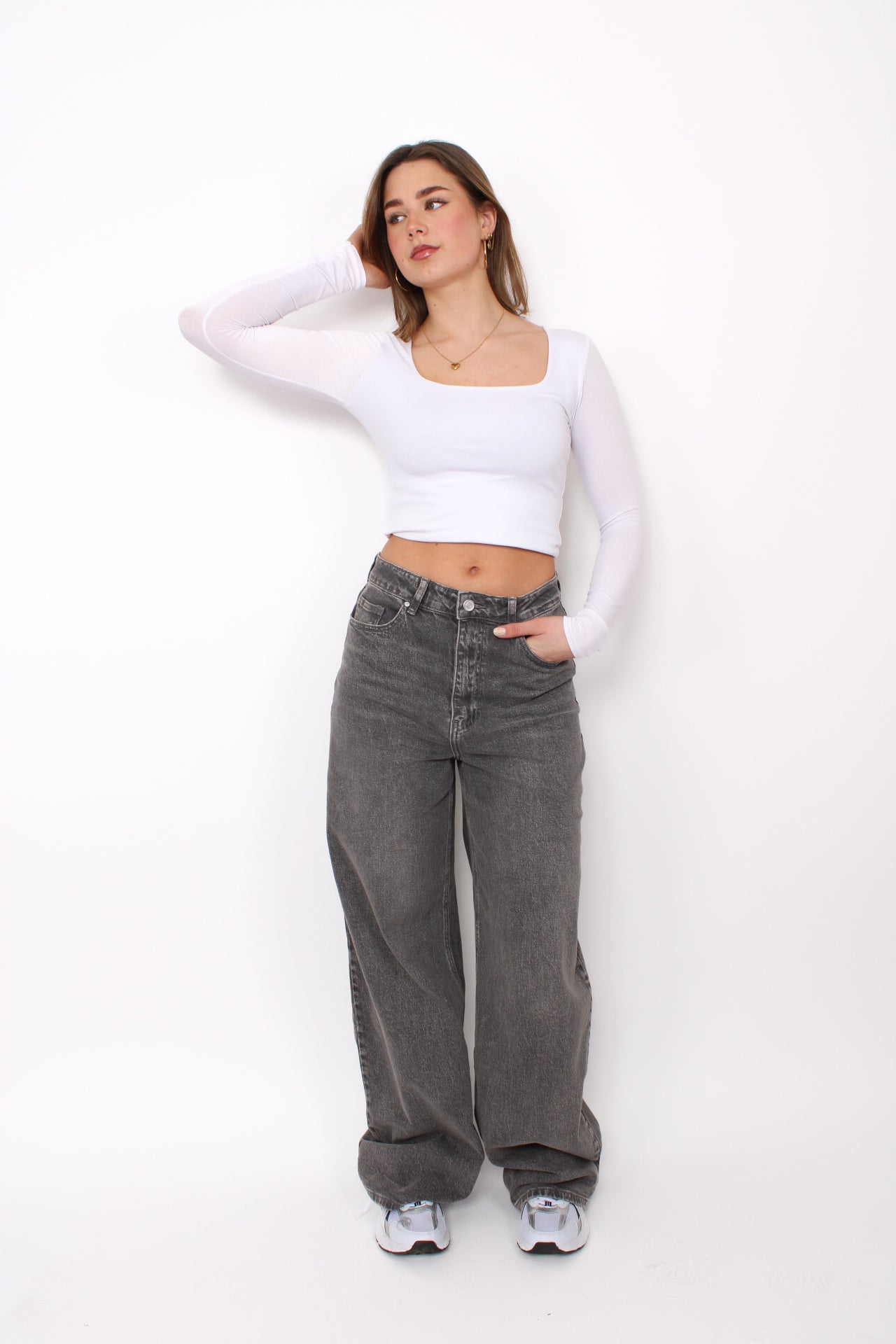 ''TALL'' BAGGY JEANS 3855 - GREY
