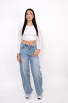 FOLDED WAIST JEANS 6062 - DENIM