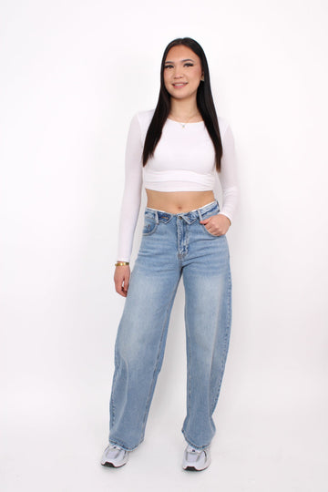FOLDED WAIST JEANS 6062 - DENIM