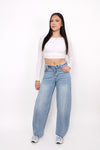 FOLDED WAIST JEANS 6062 - DENIM