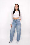 FOLDED WAIST JEANS 6062 - DENIM