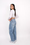 FOLDED WAIST JEANS 6062 - DENIM