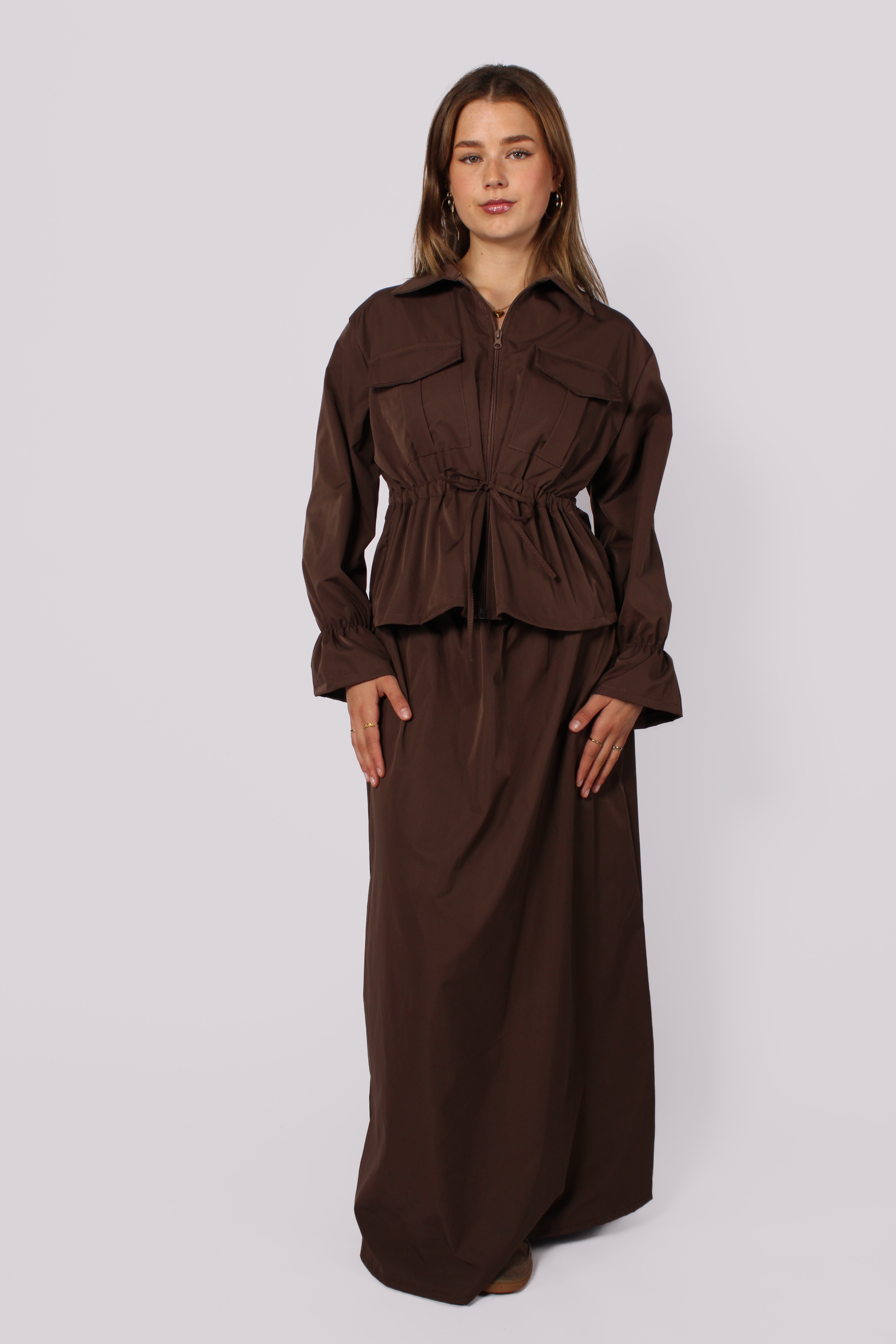 TRENCH SET - DARK BROWN