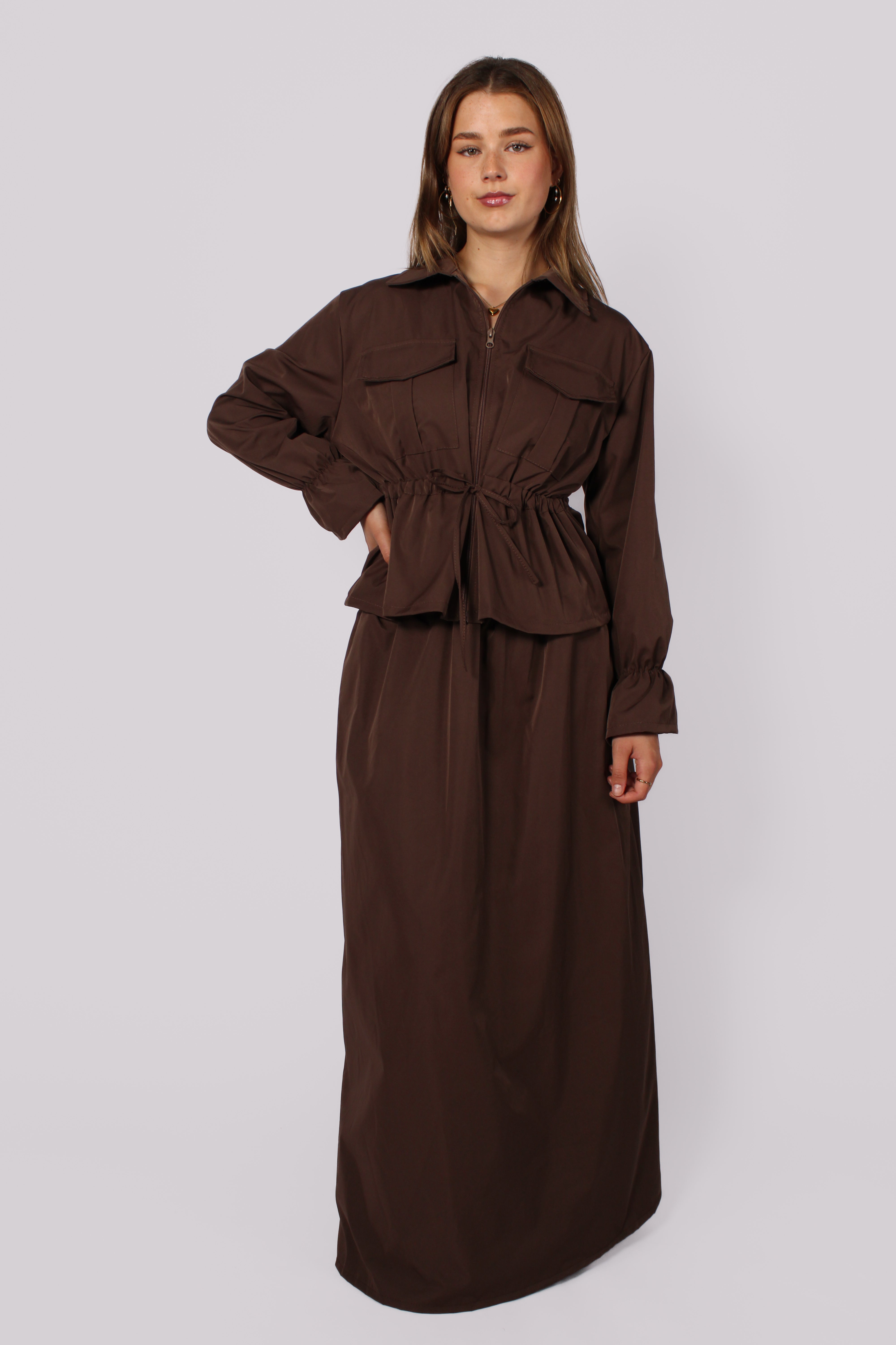 TRENCH SET - DARK BROWN