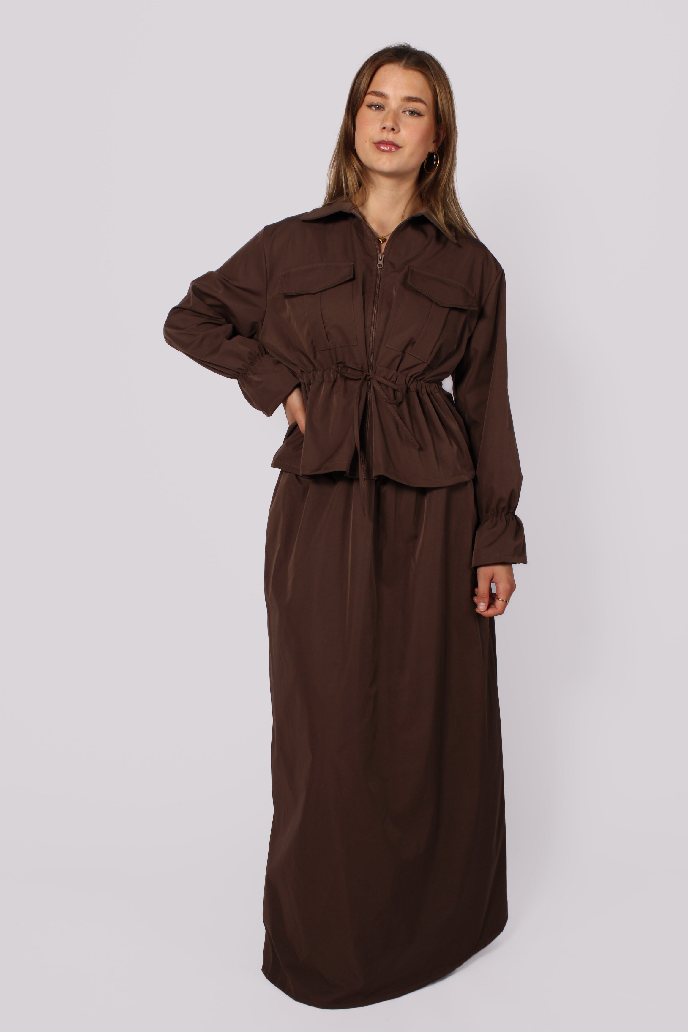 TRENCH SET - DARK BROWN
