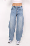 FOLDED WAIST JEANS 6062 - DENIM