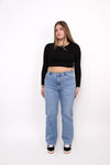 ''PLUSSIZE'' WIDE LEG JEANS 205-3 - DENIM