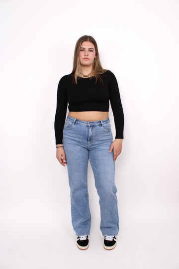 ''PLUSSIZE'' WIDE LEG JEANS 205-3 - DENIM